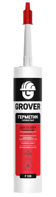 Герметик силикатный для печей и каминов Grover F 100, 300 мл.
