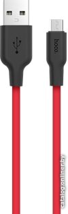 Кабель Hoco X21 microUSB (красный) цена