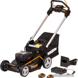 Газонокосилка Worx WG749E (с 2-мя АКБ) цена