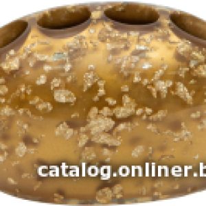 Стакан для зубной щетки и пасты Primanova Gold Rush DR-71002 (золотистый) цена