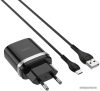 Сетевое зарядное Hoco C12Q microUSB (черный) цена