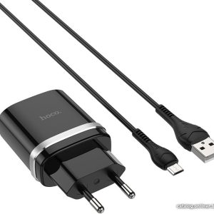 Сетевое зарядное Hoco C12Q microUSB (черный) цена