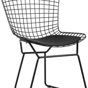 Стул Stool Group Bertoia с черной подушкой (черный) цена