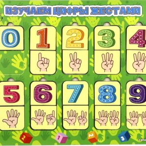 Мозаика/пазл WoodLand Toys Рамки-вкладыши Изучаем цифры. Жесты 150105 цена