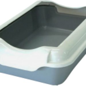 Туалет-лоток С бортиком серый 37x27x11.5см 21век