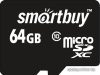 Карта памяти SmartBuy microSDXC (Class 10) 64GB + SD-адаптер (SB64GBSDCL10-01) цена