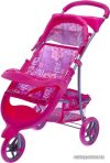 Коляска для кукол Melobo трехколесная 2955097 (розовый) цена