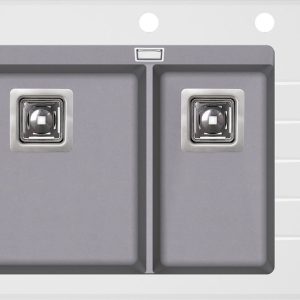 Кухонная мойка Aquasanita Delicia Plus GQD150 (alumetallic 202 W) цена