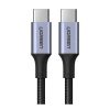 Кабель UGREEN Type-C-Type-C 5A PD 100W в оплетке 1m (черный)