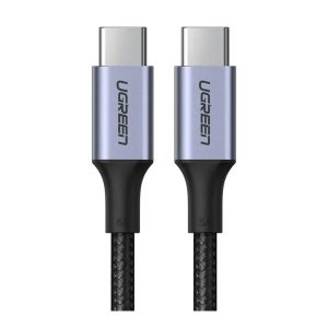 Кабель UGREEN Type-C-Type-C 5A PD 100W в оплетке 1m (черный)