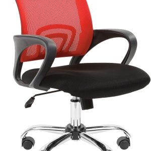 Кресло CHAIRMAN 696 Chrome (черный/красный) цена