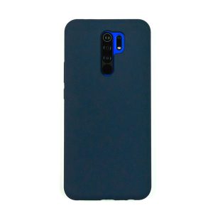 Чехол для Redmi 9 бампер AT Silicone case (Темно-синий)