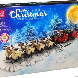 Конструктор Mould King Merry Christmas 10015 Моторизованные рождественские сани Санты цена