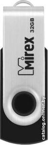 USB Flash Mirex Swivel Rubber 32GB (черный/серебристый) цена