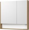 Акватон Шкаф с зеркалом Сканди 90 1A252302SDZ90 (белый/дуб рустикальный) цена