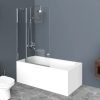 Стеклянная шторка для ванны BelBagno UNO-V-11-90/150-C-Cr цена