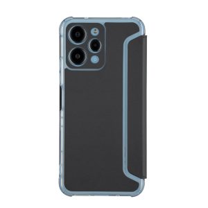 Чехол для Redmi 12 книжкой с защитой камеры AT (черный)