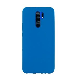 Чехол для Redmi 9 бампер AT Soft touch (Синий)