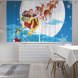Комплект штор JoyArty Санта спешит 1.45x1.8 м p_20274_145x180 (2 шт) цена