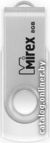 USB Flash Mirex SWIVEL WHITE 8GB (13600-FMUSWT08) цена
