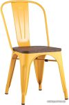 Стул Stool Group Tolix Wood YD-H440B-W LG-06 (желтый глянцевый/темное дерево) цена