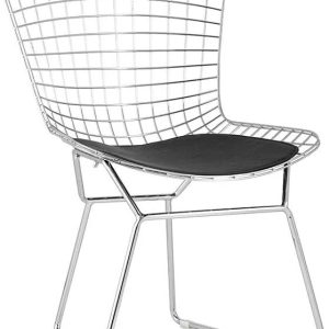 Стул Stool Group Bertoia (хром/черная подушка) цена