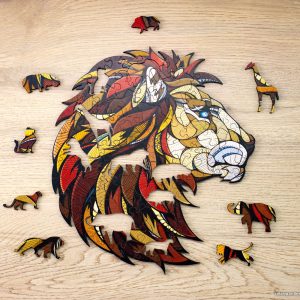 Пазл Eco-Wood-Art Лев в крафтовой упаковке цена
