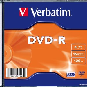 DVD-R диск Verbatim 4.7Gb 16x 43547 (1 шт.) цена