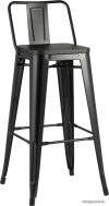Стул Stool Group Tolix Wood со спинкой YD-H765E-W LG-01 (черный глянцевый/темное дерево) цена