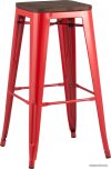 Табурет Stool Group TOLIX WOOD барный (красный) глянцевый цена
