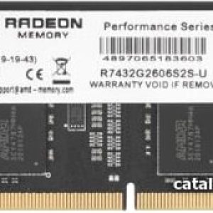 Оперативная память AMD Radeon R7 32GB DDR4 SODIMM PC4-21300 R7432G2606S2S-UO цена