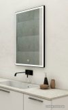 Континент Зеркало Frame Black Led 70x90 (нейтральная подсветка