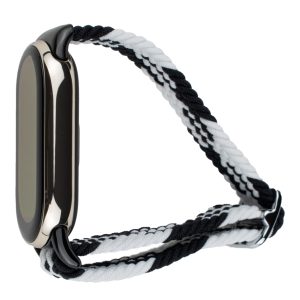 Ремешок для Xiaomi Smart Band 8 Bingo Braided (черный с белым)