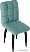 Стул Трия Франк ДП 2-17 конус (черный матовый/микровелюр аквамарин) цена