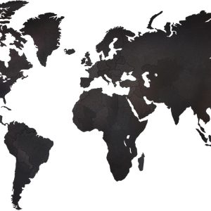 Пазл Woodary Карта мира L 3151 (black) цена