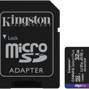 Карта памяти Kingston Canvas Select Plus microSDHC 32GB (с адаптером)