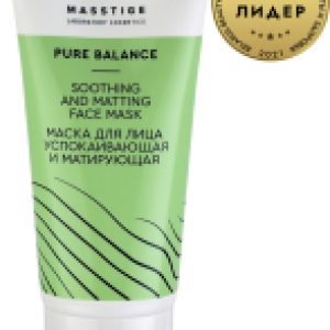 Маска для лица кремовая Pure Balance успокаивающая и матирующая 21век