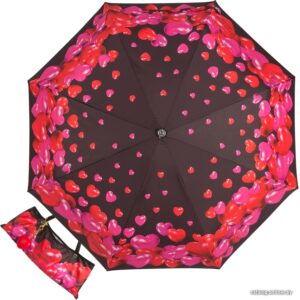 Складной зонт Moschino 7275-OCA Rubber Heart Black цена
