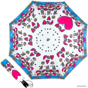 Складной зонт Moschino 7027-OCA Hearts Multi цена