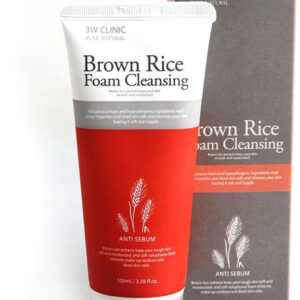 3W Clinic Пенка для умывания Brown Rice Foam Cleansing 100 мл цена