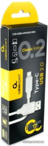 Кабель Cablexpert USB Type-A - USB Type-C CCB-USB2-AMCMO2-1MW (1 м