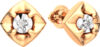 Серьги из комбинированного золота 3D00302.14K.B 21век