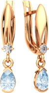 Серьги из розового золота 3S40184.14K.R 21век