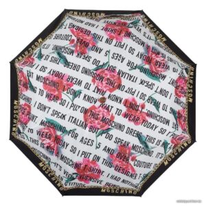 Складной зонт Moschino Flowers and slogans Мulti цена