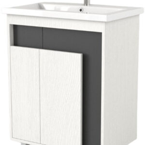 Дабер Тумба под умывальник 015 Cersanit Como 70 Т15.7C.0.20 (белый древесный/серый) цена
