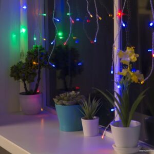 Гирлянда бахрома Luazon 80 LED 3х0.5м (мультиколор) 3556844 цена