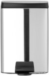 Мусорное ведро Brabantia Pedal Bin Silent 10 л прямоугольное (стальной матовый) цена