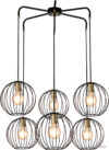 Подвесная люстра Escada Quebec 10176/6 E27*60W Black/Brass цена