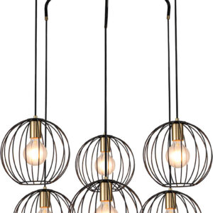 Подвесная люстра Escada Quebec 10176/6 E27*60W Black/Brass цена