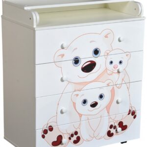 Детский комод Антел Lilu 5 800/4 (белый) цена